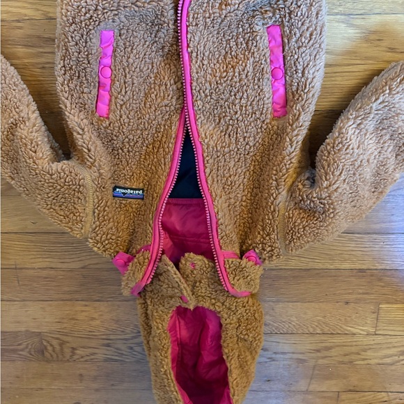 Patagonia Toddler Reversible Tribble Hoody Jacket (Pink/Navy) - Picture 3 of 3